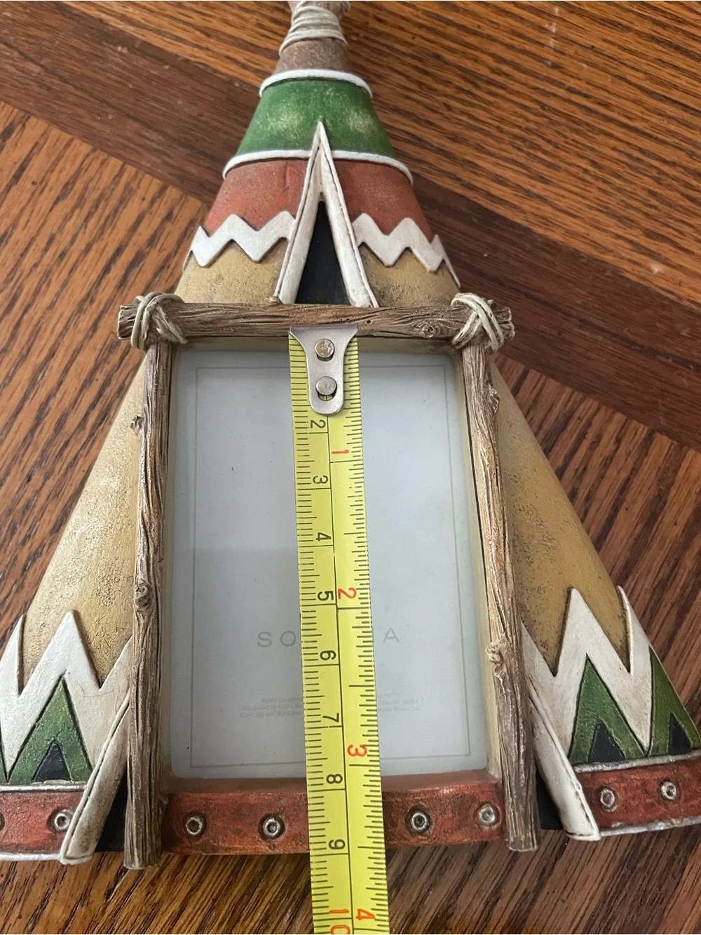Lot of 2 Small Vintage Children’s Photo Frames, Ladybug & Teepee